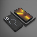 Til iPhone 14 Pro Magnetisk Etui Bølget Tekstur Varmeafledning Stødsikker TPU + PC Telefon Bagcover