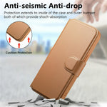 CASENEO For iPhone 14 Pro Max Magnetic Case RFID Blocking Wallet Detachable Leather Phone Cover with Wristband
