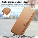 CASENEO For iPhone 14 Magnetic Case RFID Blocking Wallet Detachable Leather Phone Cover with Wristband