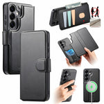 CASENEO Til Samsung Galaxy S25+ Magnetisk Etui RFID Blokerende Pung Aftageligt Læder Telefoncover med Håndrem