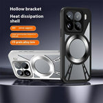 For Xiaomi 15 Pro Magnetic Case Hollow Heat Dissipation PC + Silicone Phone Cover