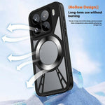 For Xiaomi 15 Pro Magnetic Case Hollow Heat Dissipation PC + Silicone Phone Cover