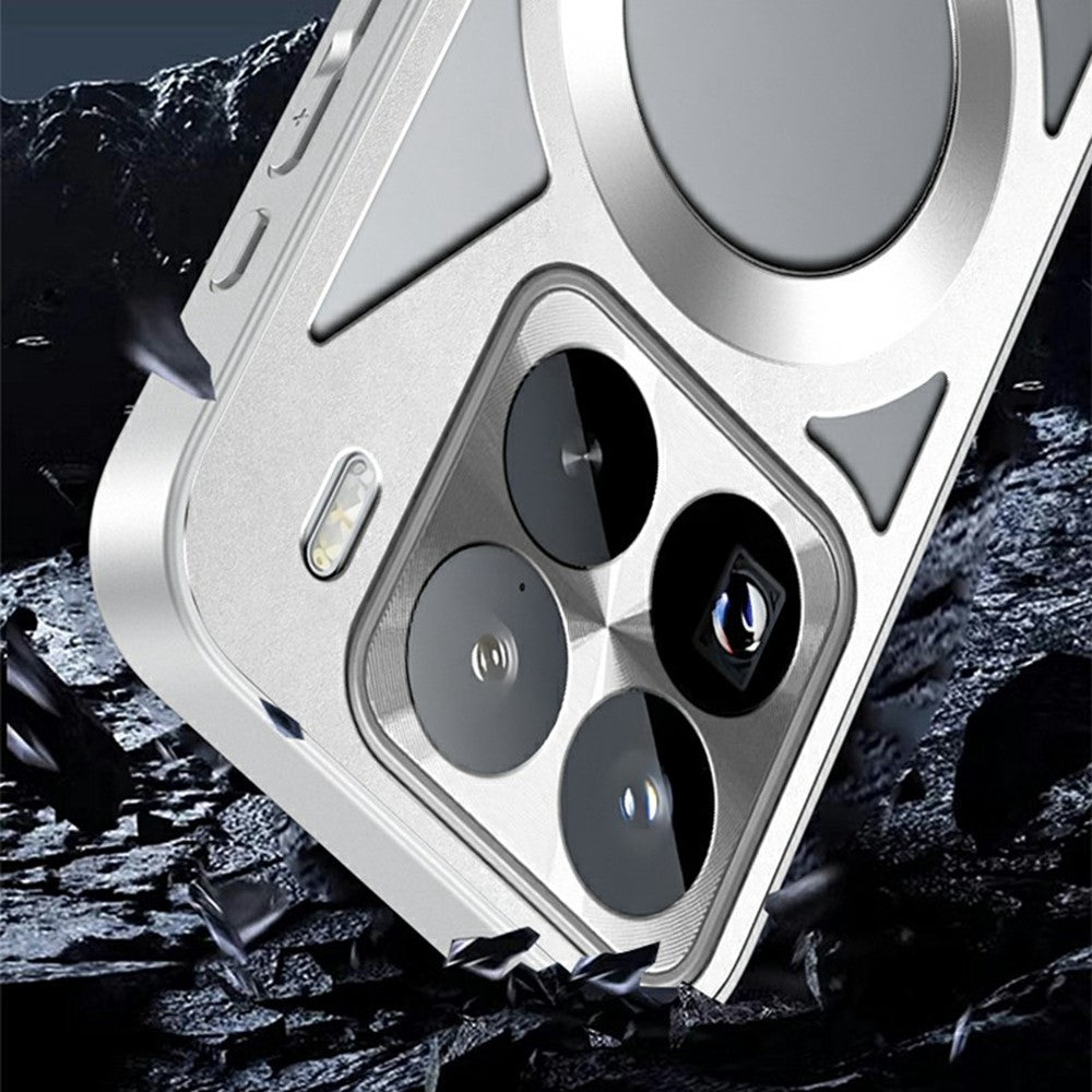 For Xiaomi 15 Pro Magnetic Case Hollow Heat Dissipation PC + Silicone Phone Cover