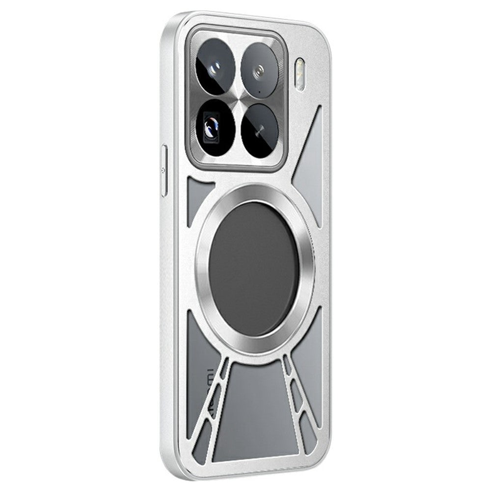 For Xiaomi 15 Pro Magnetic Case Hollow Heat Dissipation PC + Silicone Phone Cover