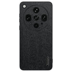 For Oppo Find X8 Ultra 5G Case Wood Texture PU Leather Coated PC TPU Phone Cover