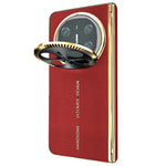 For Huawei Mate X6 Magnetic Case PU + PC Phone Cover Built In Screen Protector with Lens Kickstand