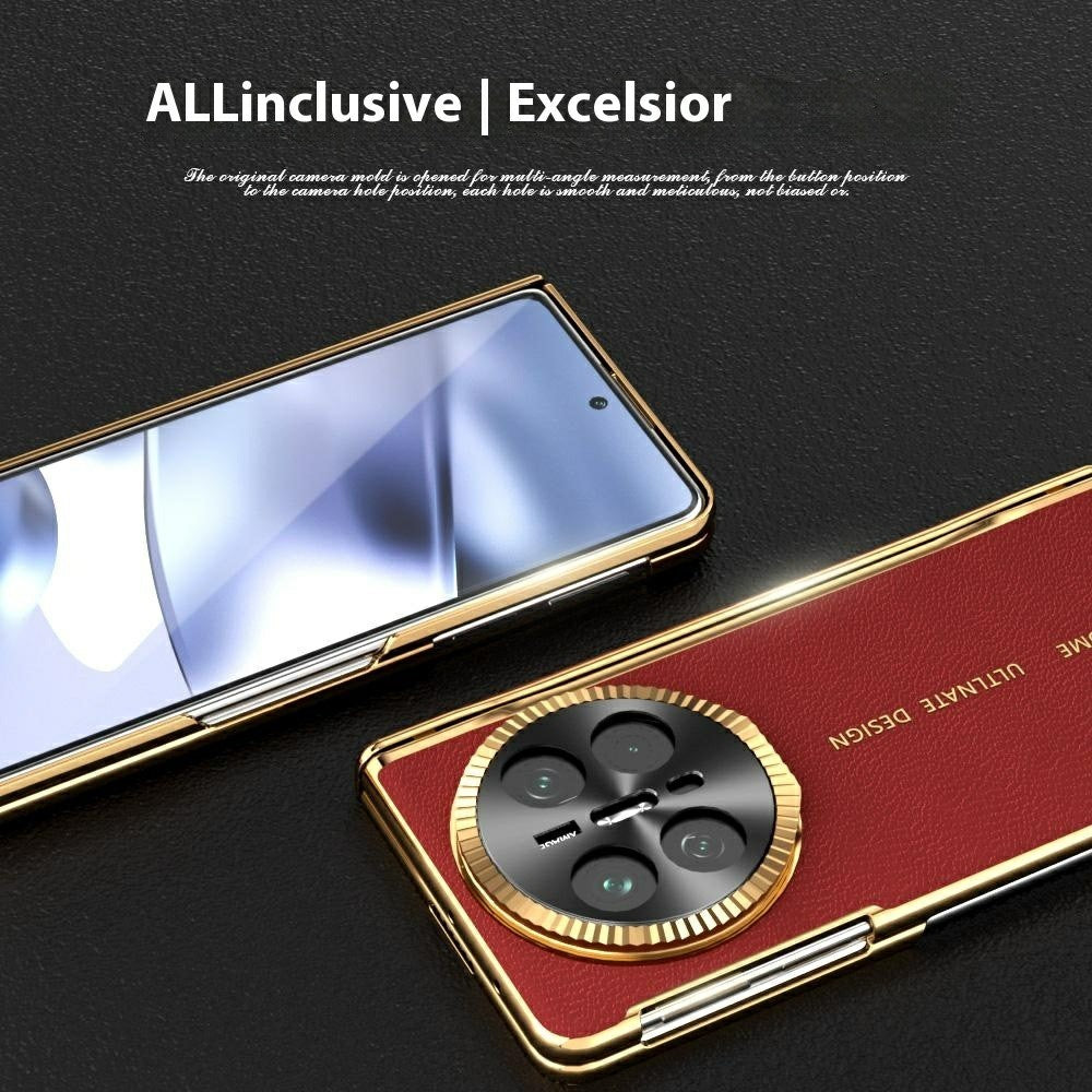 For Huawei Mate X6 Magnetic Case PU + PC Phone Cover Built In Screen Protector with Lens Kickstand