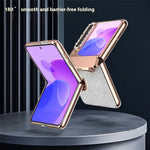 For Huawei Pura X Case Hinge Protection Rhinestone Glitter PC Phone Cover