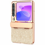 For Huawei Pura X Case Hinge Protection Rhinestone Glitter PC Phone Cover