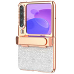 For Huawei Pura X Case with Kickstand Hinge Protection Rhinestone Glitter PC Phone Cover