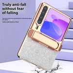 For Huawei Pura X Case with Kickstand Hinge Protection Rhinestone Glitter PC Phone Cover