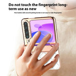 For Huawei Pura X Case with Kickstand Hinge Protection Rhombic Pattern PC + PU Phone Cover
