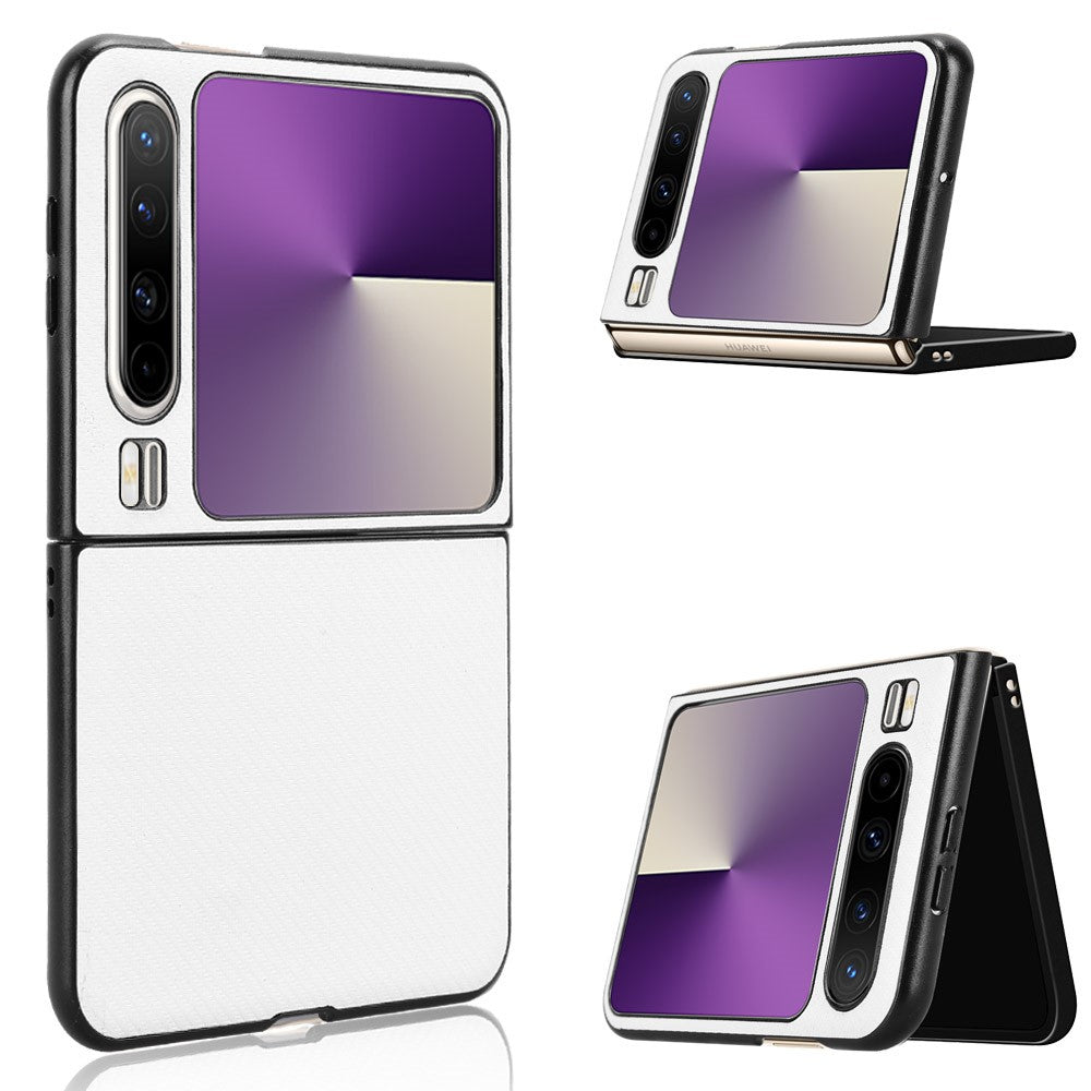 For Huawei Pura X Case Carbon Fiber Texture Shockproof PU + PC Phone Cover