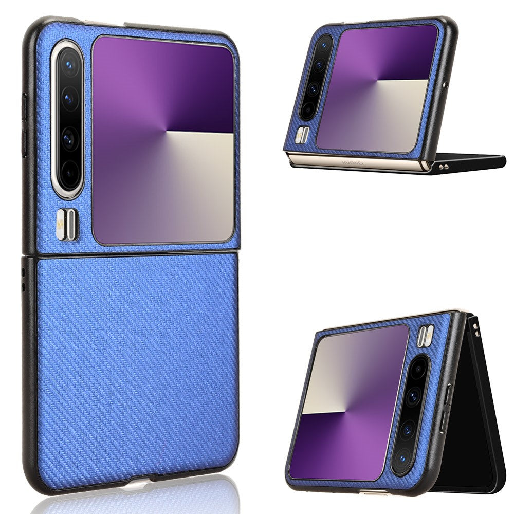 For Huawei Pura X Case Carbon Fiber Texture Shockproof PU + PC Phone Cover