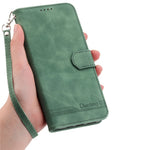 DIERFENG DF-03 For Honor X8c 4G Case Lines Imprint Wallet Leather Phone Cover