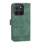 DIERFENG DF-03 For Honor X8c 4G Case Lines Imprint Wallet Leather Phone Cover