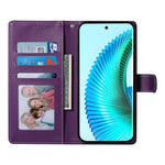 For Honor X8c 4G Stand Case Litchi Texture Leather Wallet Phone Cover Magnetic Snap