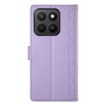 For Honor X8c 4G Case Rhombus Stitching Wallet Stand Leather Phone Cover with Long / Short Strap