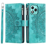 Style 006 For Honor 400 Lite 5G Wallet Case PU Læder Telefon Cover Mandala Blomster Mønster