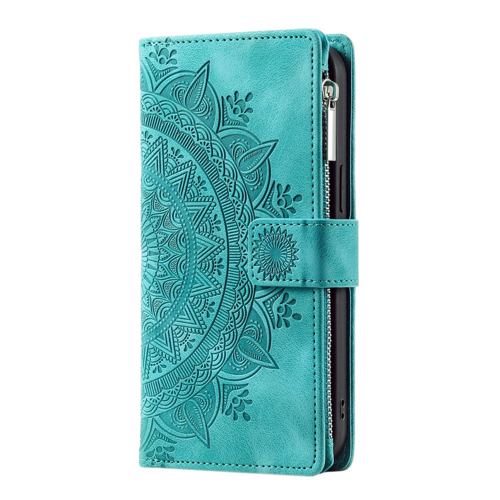 Style 006 For Honor 400 Lite 5G Wallet Case PU Læder Telefon Cover Mandala Blomster Mønster