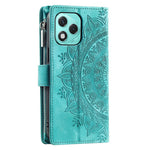 Style 006 For Honor 400 Lite 5G Wallet Case PU Læder Telefon Cover Mandala Blomster Mønster