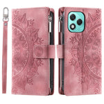 Style 006 For Honor 400 Lite 5G Wallet Case PU Læder Telefon Cover Mandala Blomster Mønster