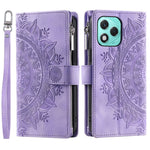Style 006 For Honor 400 Lite 5G Wallet Case PU Læder Telefon Cover Mandala Blomster Mønster
