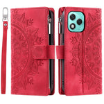 Style 006 For Honor 400 Lite 5G Wallet Case PU Læder Telefon Cover Mandala Blomster Mønster
