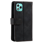 For Honor 400 Lite 5G etui PU læder telefoncover med lynlåspung 9 kortpladser