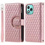 Style 012 til Honor 400 Lite 5G etui med lynlåslomme, glimmerlædercover