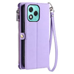 For Honor 400 Lite 5G Cover TPU + PU Læder Pung Telefon Cover med Håndrem