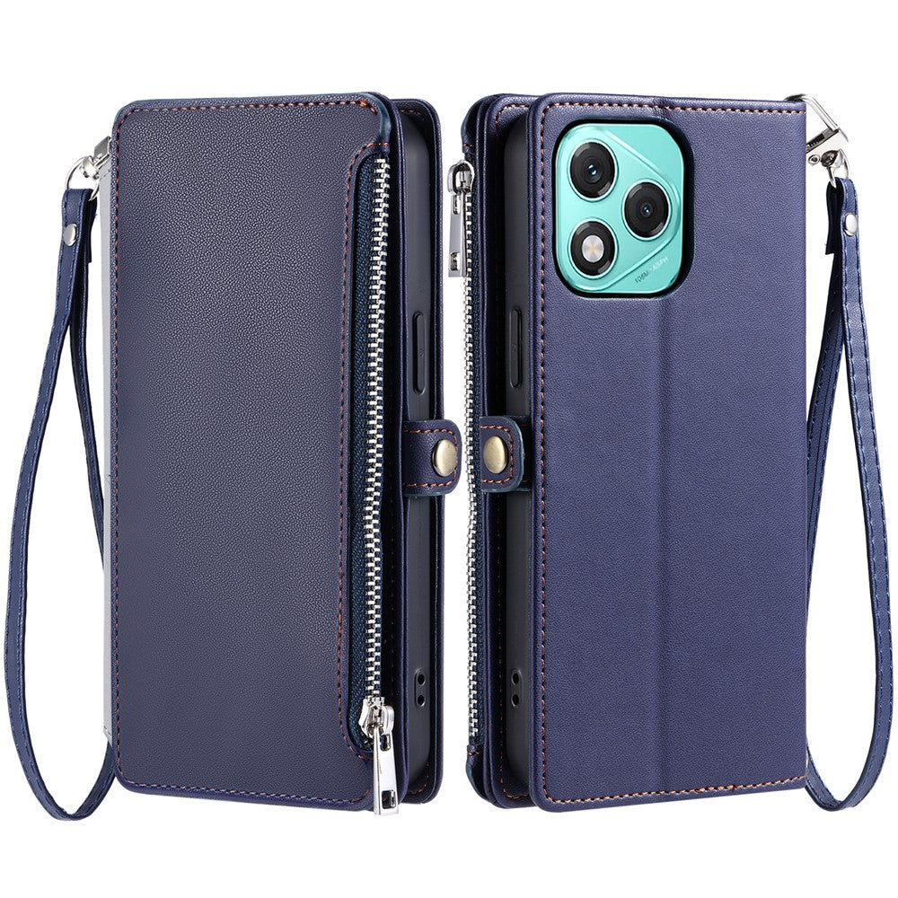 For Honor 400 Lite 5G Cover TPU + PU Læder Pung Telefon Cover med Håndrem