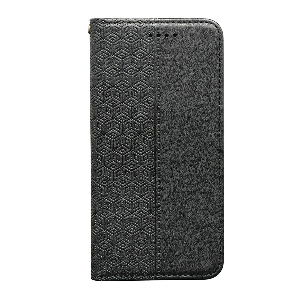 For Xiaomi Redmi Note 14S 4G Wallet Phone Case Checkered Pattern Imprint Leather Flip Cover with Wrist Strap