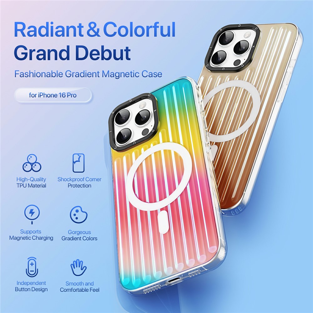 DUX DUCIS Zest Series For iPhone 16 Pro Case Compatible with MagSafe Gradient TPU + PET Phone Cover