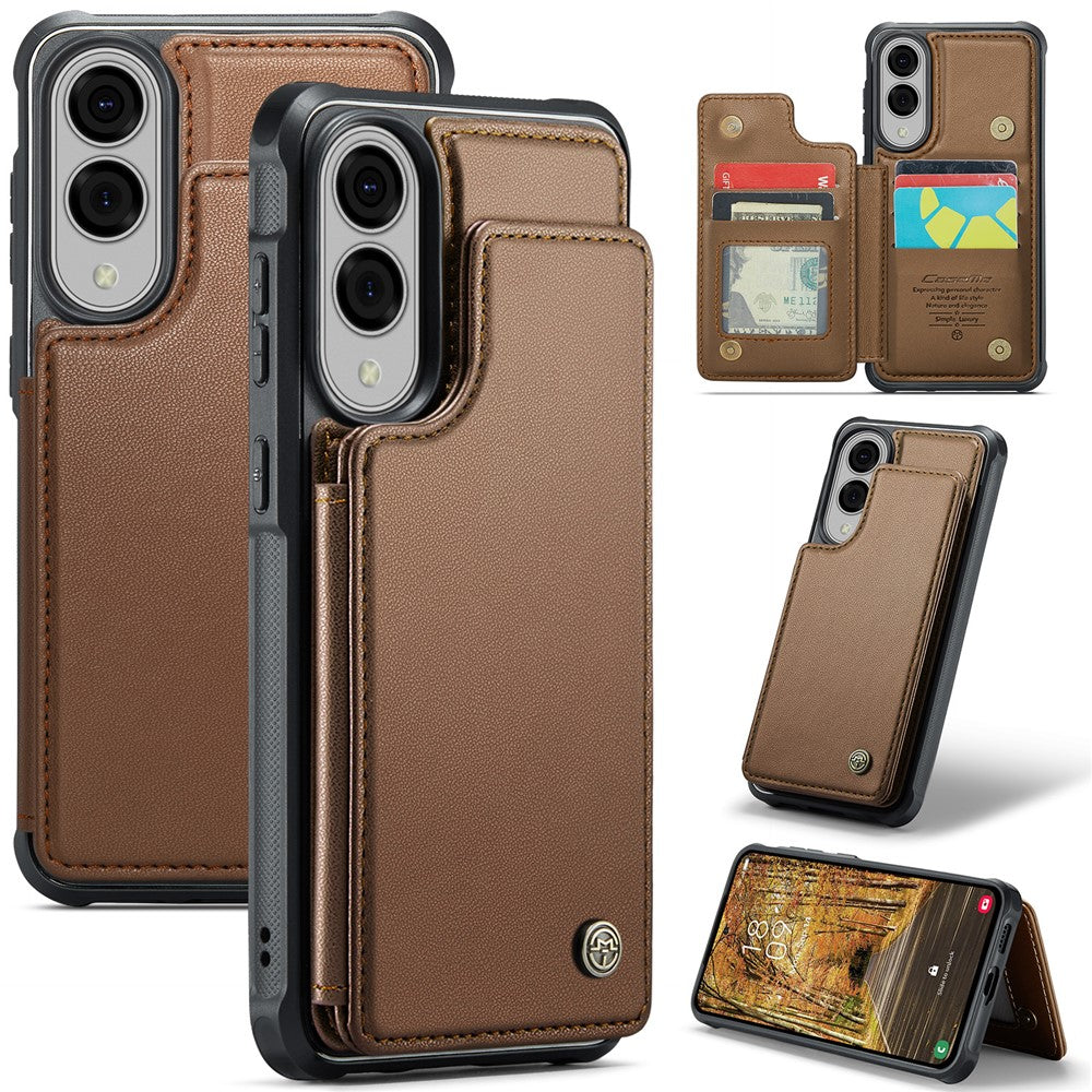 CASEME For Samsung Galaxy S25 Edge Phone Case  C22 Leather Back Cover with RFID Blocking Card Slots