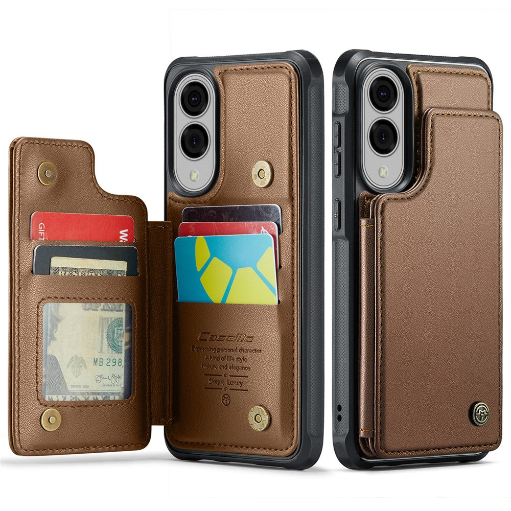 CASEME For Samsung Galaxy S25 Edge Phone Case  C22 Leather Back Cover with RFID Blocking Card Slots