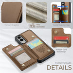 CASEME For Samsung Galaxy S25 Edge Phone Case  C22 Leather Back Cover with RFID Blocking Card Slots