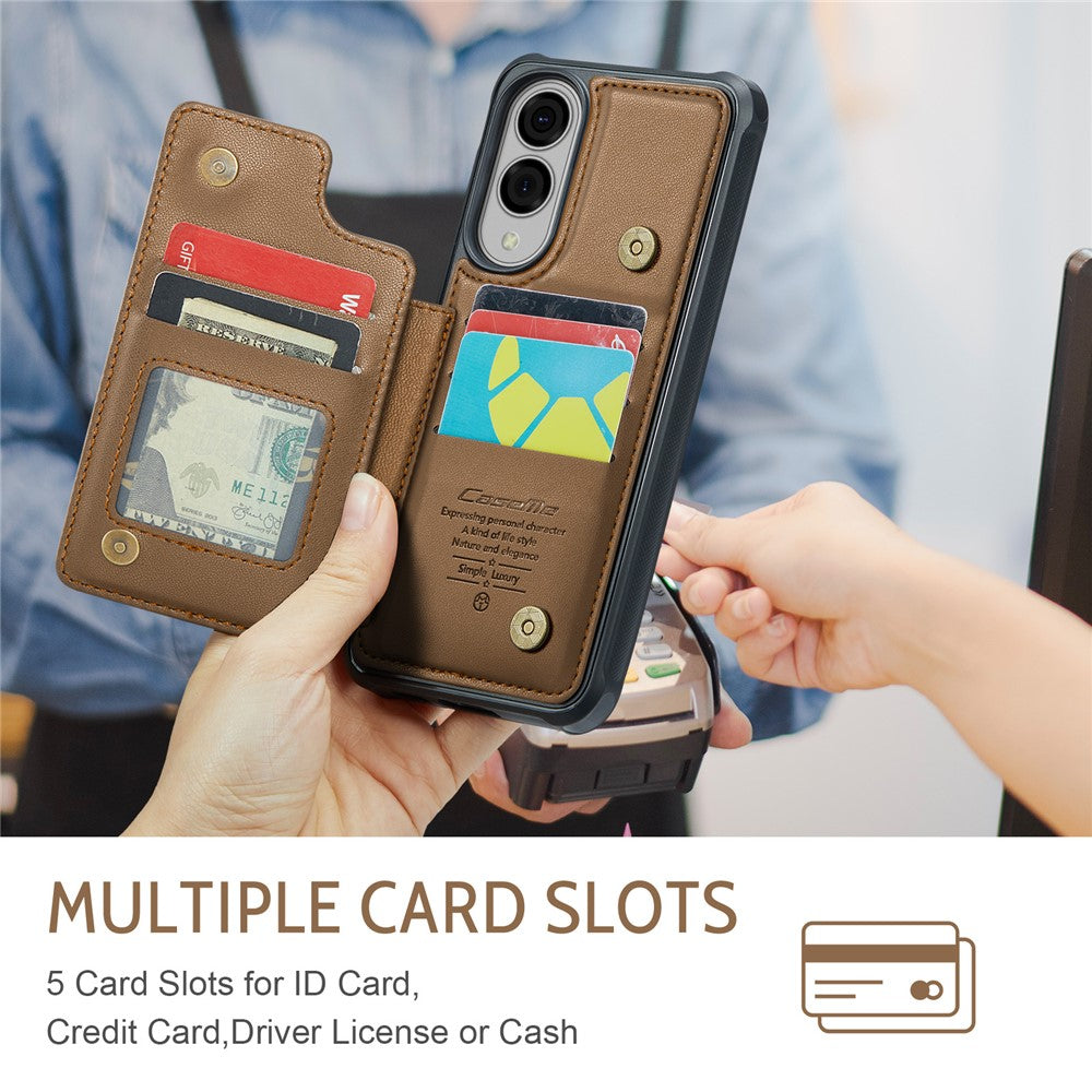 CASEME For Samsung Galaxy S25 Edge Phone Case  C22 Leather Back Cover with RFID Blocking Card Slots