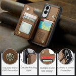 CASEME For Samsung Galaxy S25 Edge Phone Case  C22 Leather Back Cover with RFID Blocking Card Slots