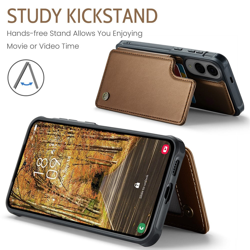 CASEME For Samsung Galaxy S25 Edge Phone Case  C22 Leather Back Cover with RFID Blocking Card Slots