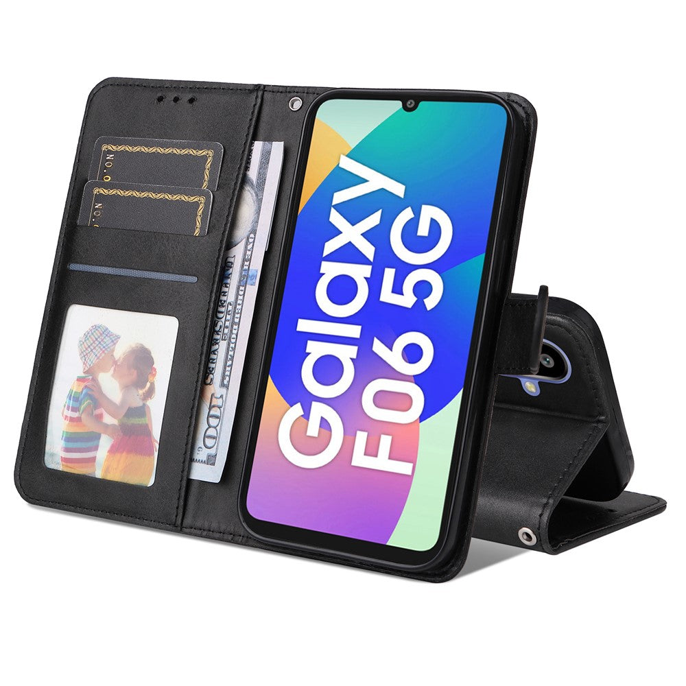 Til Samsung Galaxy F06 5G Etui Pung PU Læder Folio Flip Telefon Cover