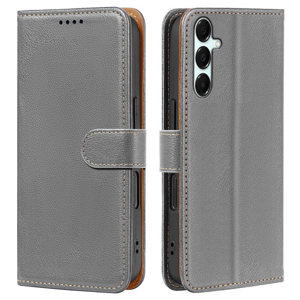 For Samsung Galaxy A06s Case RFID Blocking Wallet Litchi Texture Leather Phone Cover Magnetic Clasp