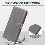 For Samsung Galaxy A06s Case RFID Blocking Wallet Litchi Texture Leather Phone Cover Magnetic Clasp
