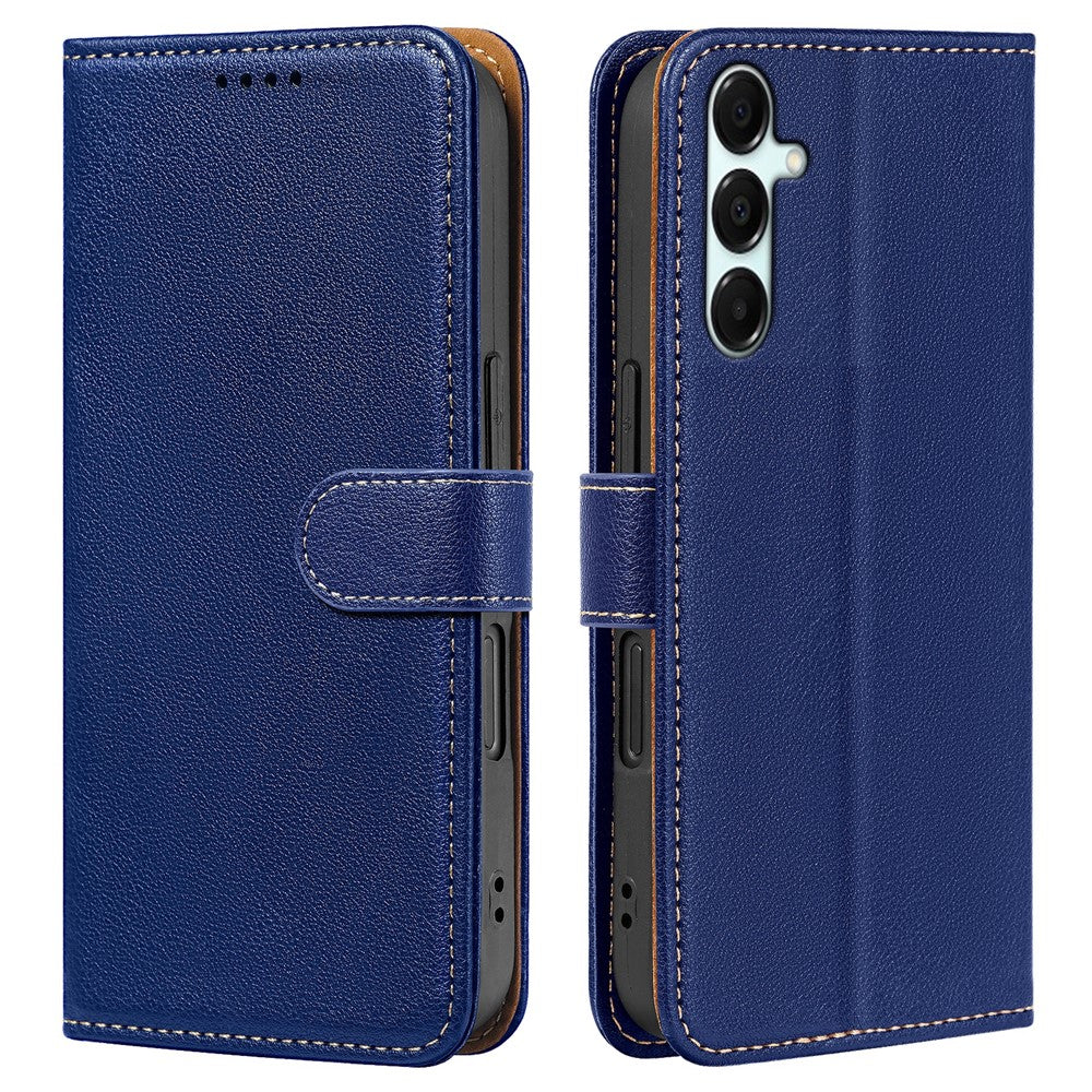 For Samsung Galaxy A06s Case RFID Blocking Wallet Litchi Texture Leather Phone Cover Magnetic Clasp