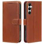 For Samsung Galaxy A06s Case RFID Blocking Wallet Litchi Texture Leather Phone Cover Magnetic Clasp