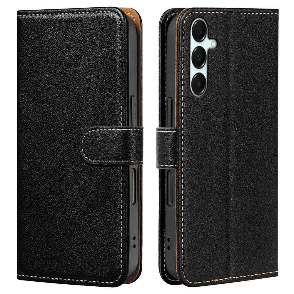 For Samsung Galaxy A06s Case RFID Blocking Wallet Litchi Texture Leather Phone Cover Magnetic Clasp