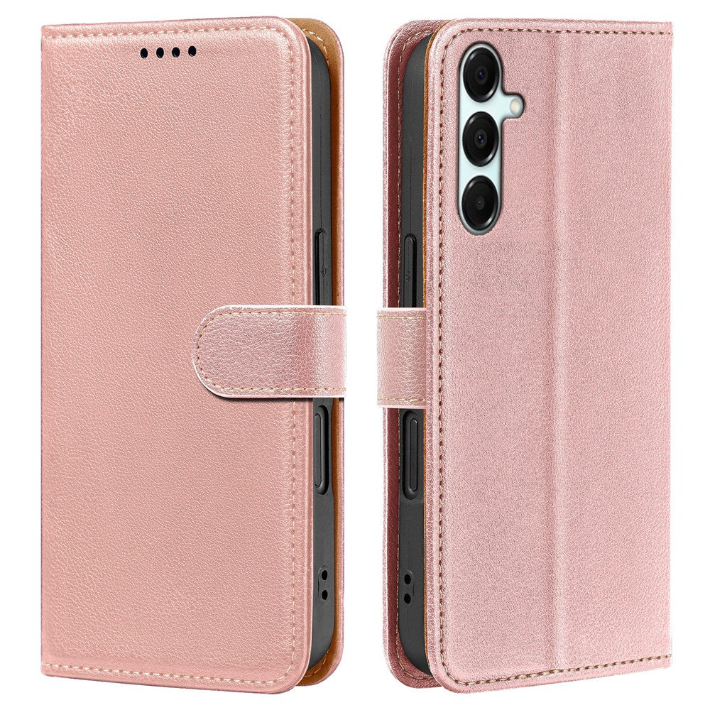 For Samsung Galaxy A06s Case RFID Blocking Wallet Litchi Texture Leather Phone Cover Magnetic Clasp