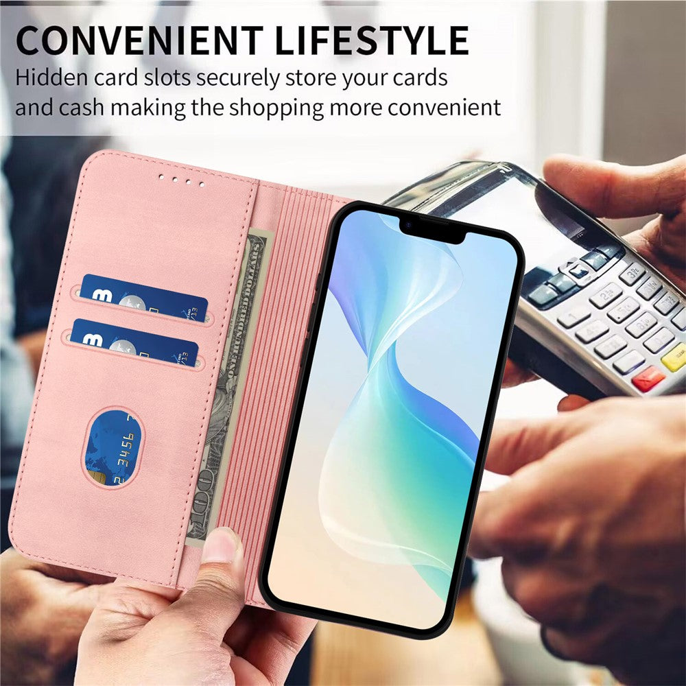 Samsung Galaxy A06 5G / Galaxy A06 4G Plånboksfodral Retro Textur RFID-blockerande läderfodral