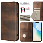 For Samsung Galaxy A25 5G (Global) (161.0 x 76.5 x 8.3mm) Wallet Cases Retro Texture RFID Blocking Leather Phone Cover