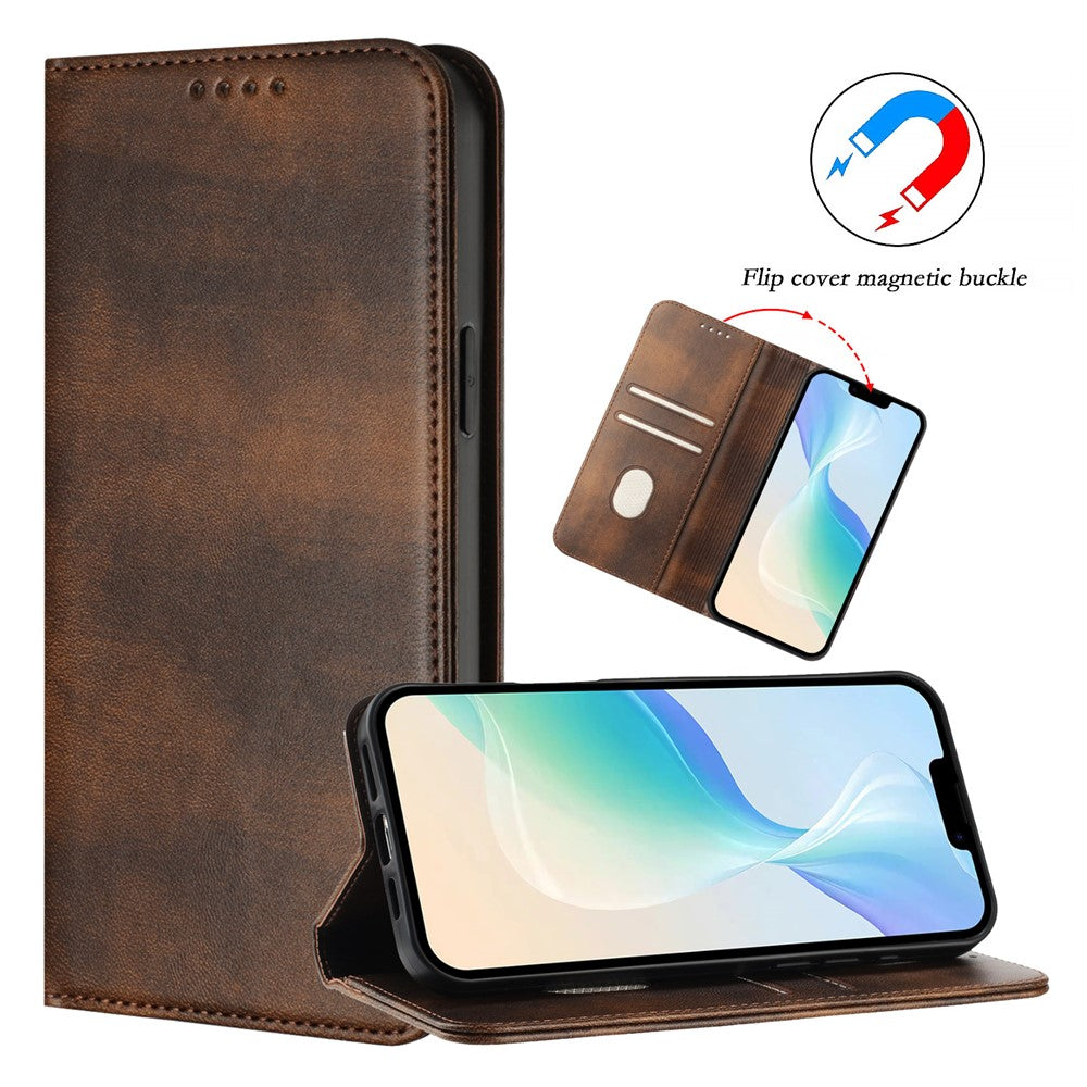 For Samsung Galaxy A25 5G (Global) (161.0 x 76.5 x 8.3mm) Wallet Cases Retro Texture RFID Blocking Leather Phone Cover